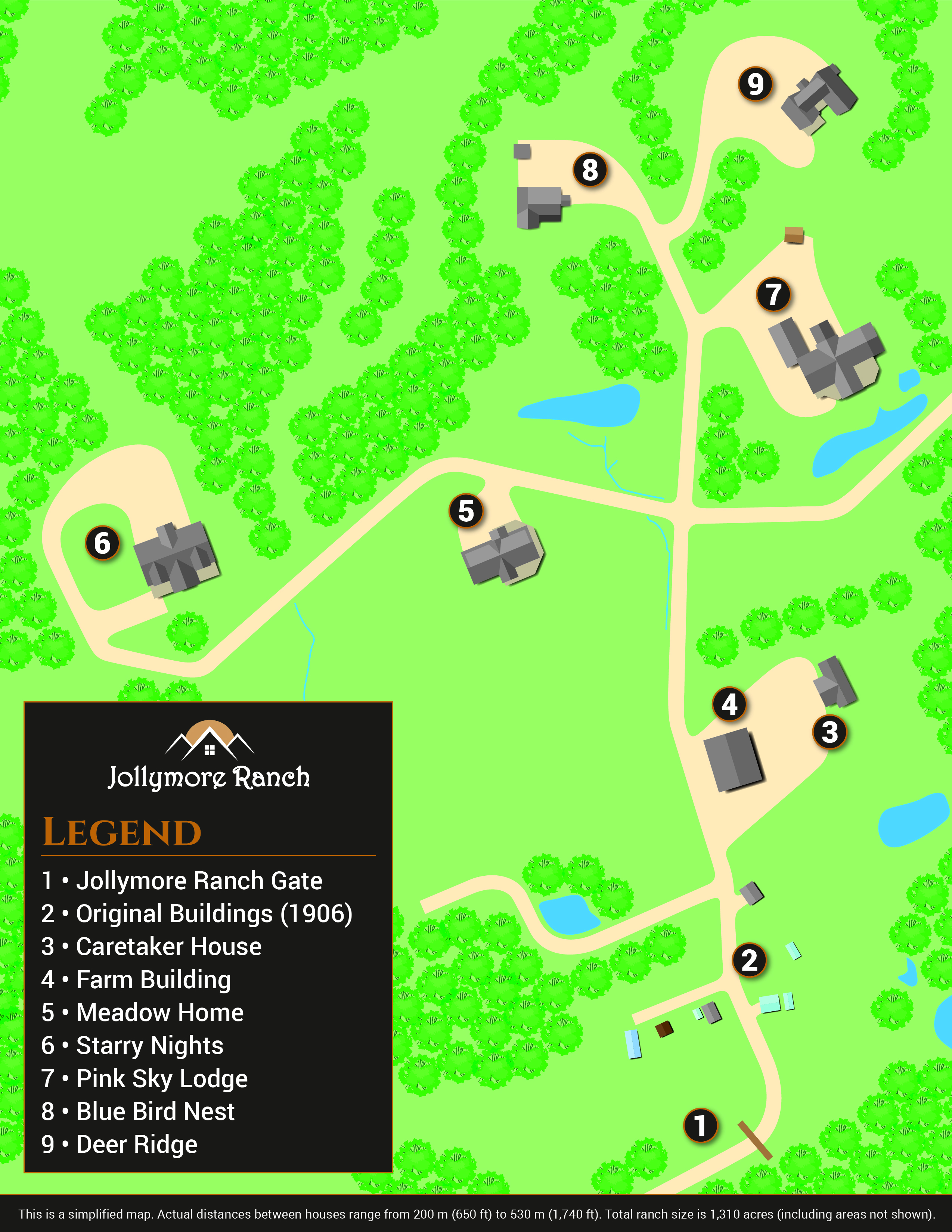 Jollymore Ranch Map